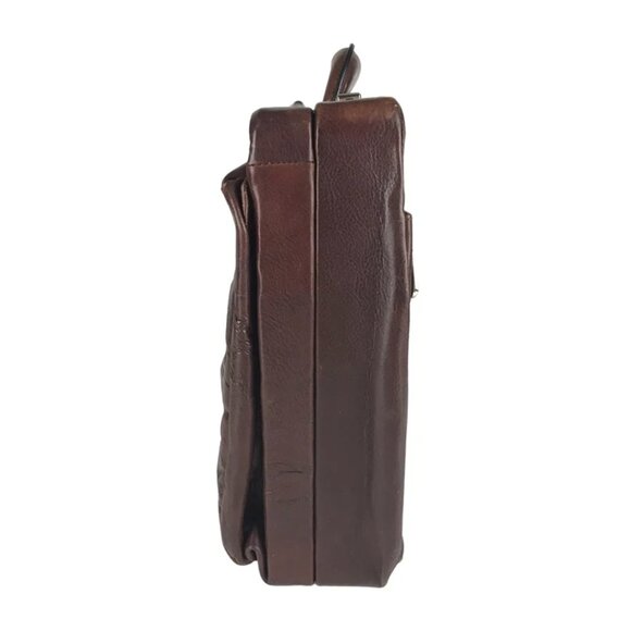 Wilsons Leather Unisex Brown Pelle‎ Studio Inner Pockets Divider Briefcase Bag - Picture 3 of 13